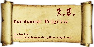 Kornhauser Brigitta névjegykártya